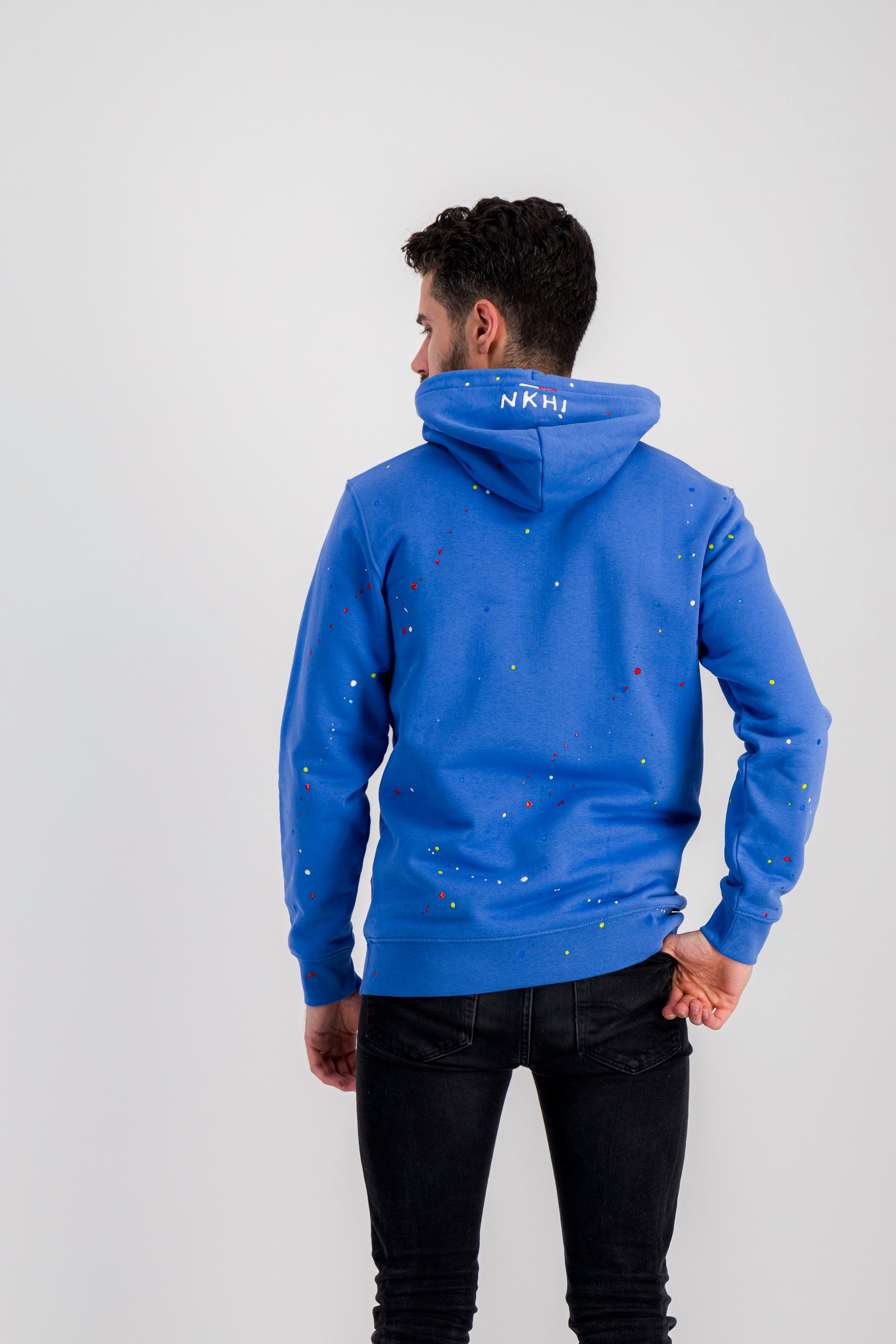 Sweat capuche bleu clair Need Monet