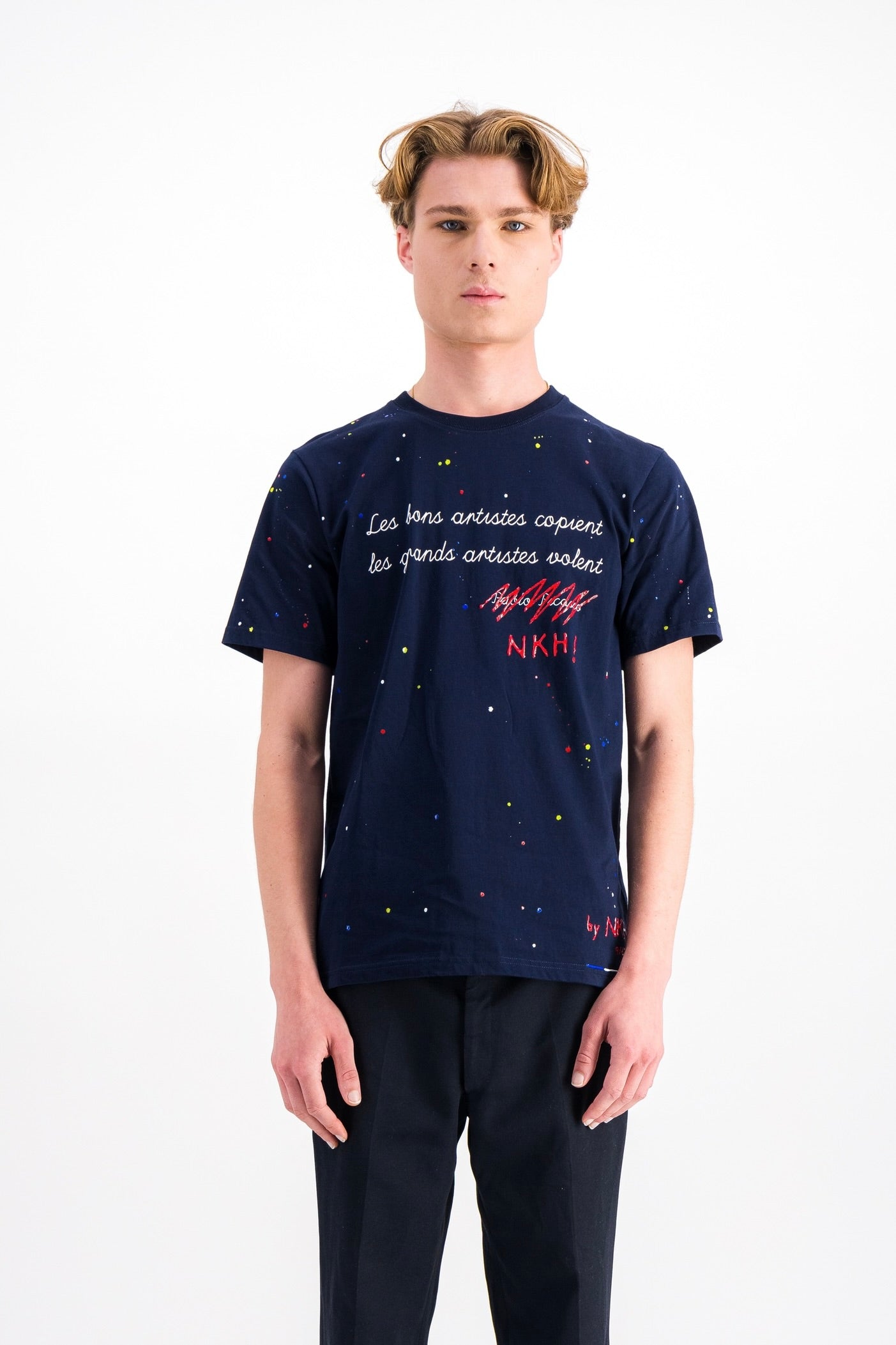 Tee-shirt bleu marine - Les bons artistes copient